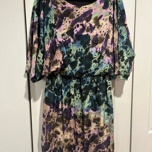 Suzi Chin for Maggy Boutique Multicolor Long Sleeve Dress